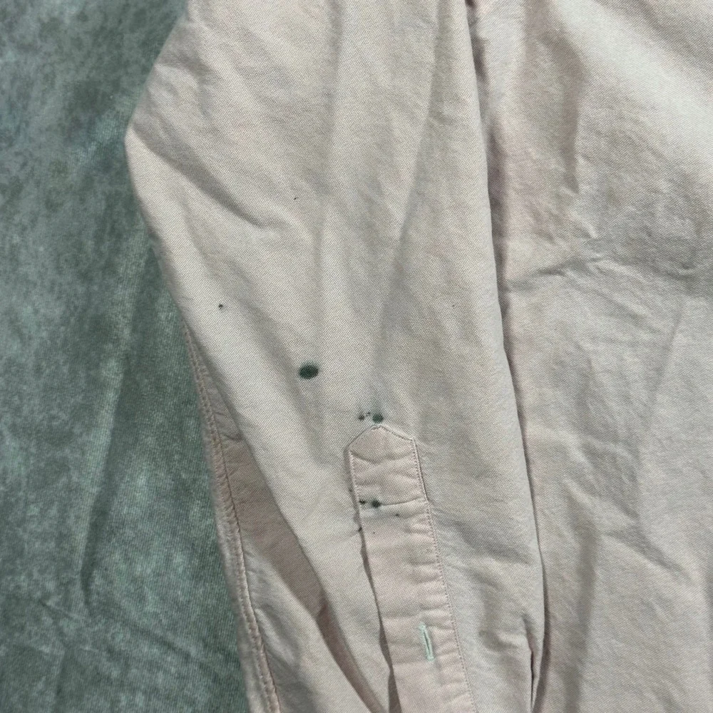 Polo Ralph Lauren Men L Slim Fit Pink Oxford Button Down Shirt Pony Logo Y2K